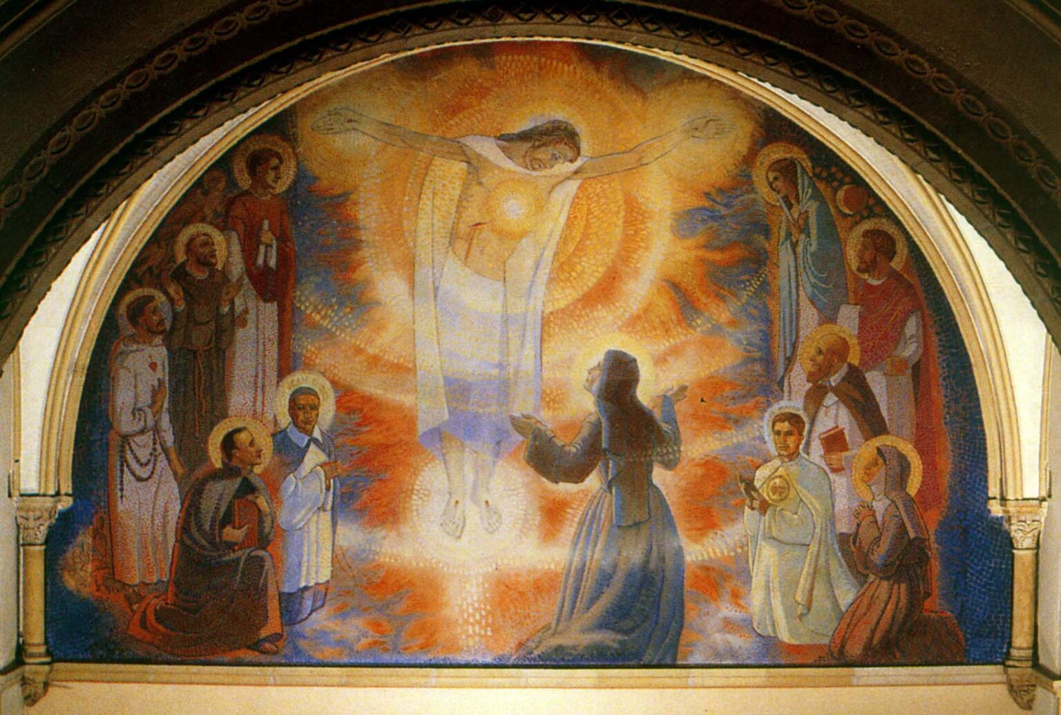 fresque dans la chapelle des apparitions